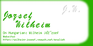 jozsef wilheim business card